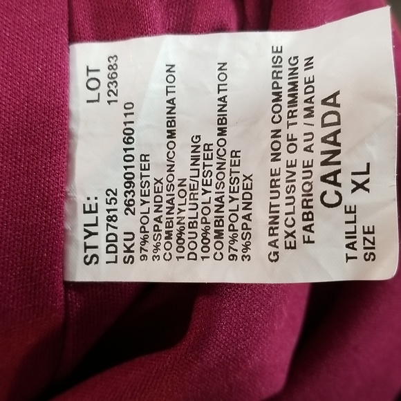 Le Chateau XL made in canada dress pink and purple - Picture 11 of 17